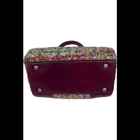 NWOT-Patricia Nash Conselice Boucle Small
Frame Crossbody Dark Purple - Picture 5 of 5